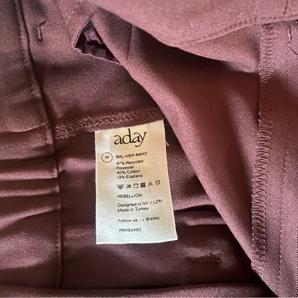 ADAY Rebellion Tailored Pants, Merlot - Picture 9 of 11